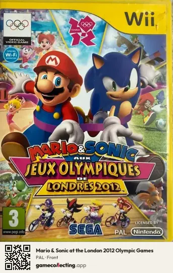 Mario & Sonic at the London 2012 Olympic Games Nintendo Wii, PAL box front