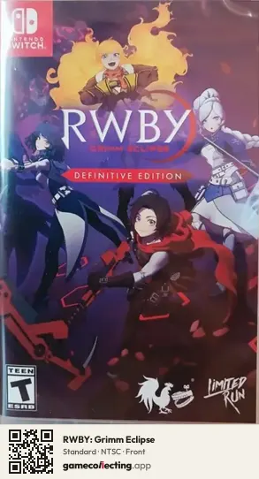 RWBY: Grimm Eclipse Nintendo Switch, NTSC box front