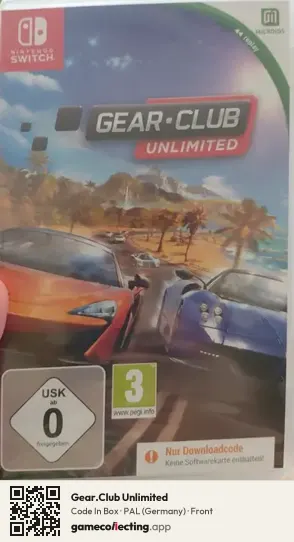 Gear.Club Unlimited Nintendo Switch, Germany box front