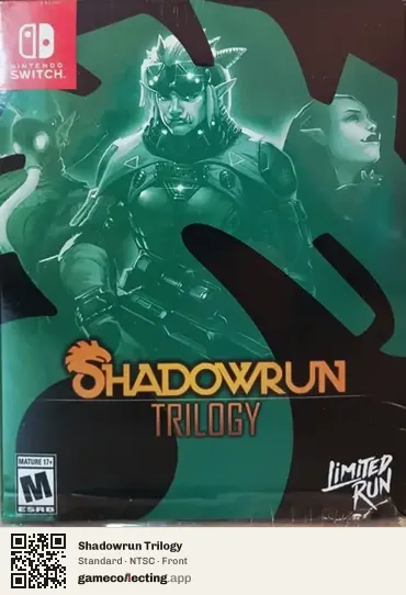 Shadowrun Trilogy Nintendo Switch, NTSC box front