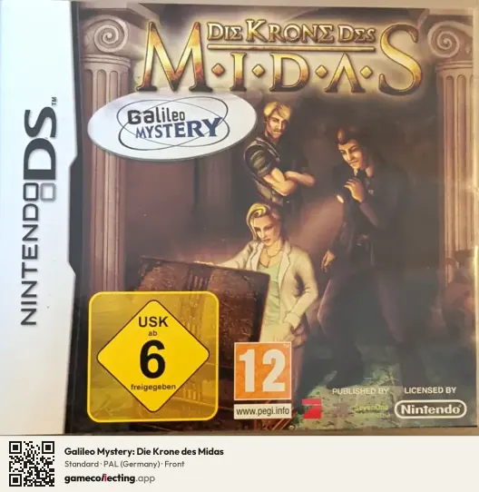 Galileo Mystery: Die Krone des Midas Nintendo DS, Germany box front