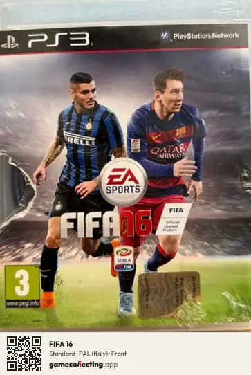 FIFA 16 PlayStation 3, Italy box front