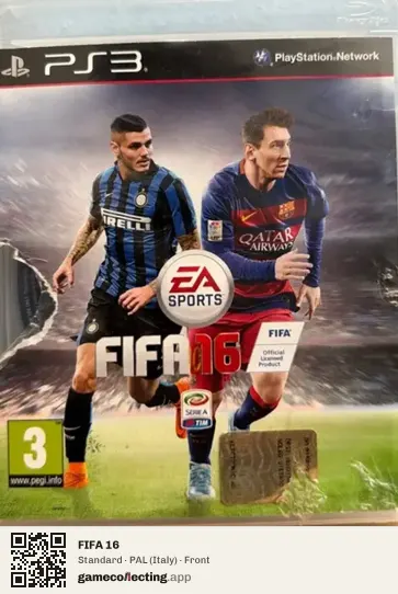FIFA 16 PlayStation 3, Italy box front