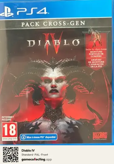 Diablo IV PlayStation 4, PAL box front