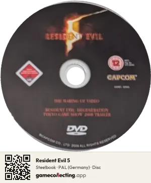 Resident Evil 5 PlayStation 3, PAL disc