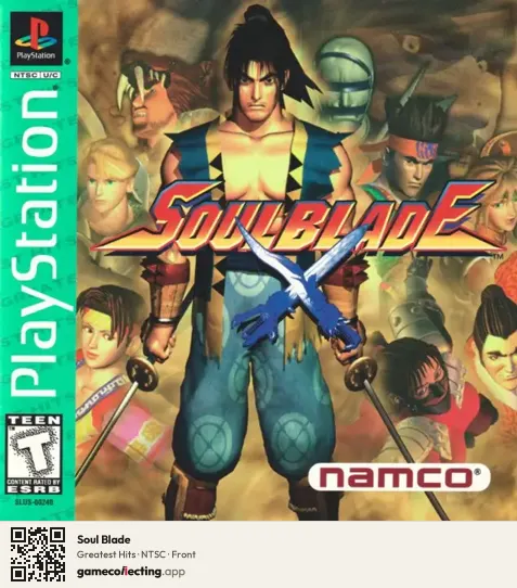 Soul Blade PlayStation, NTSC box front