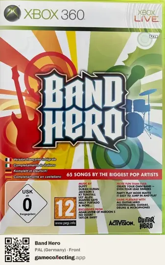 Band Hero Xbox 360, Germany box front