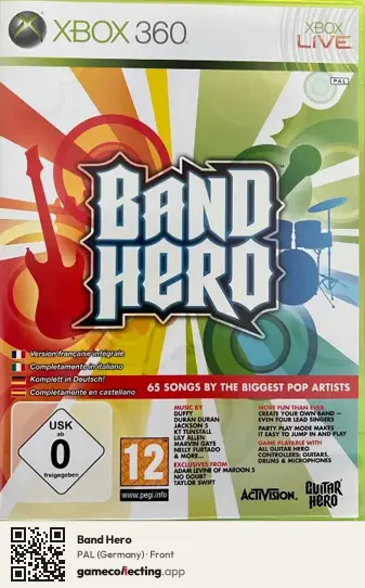 Band Hero Xbox 360, Germany box front
