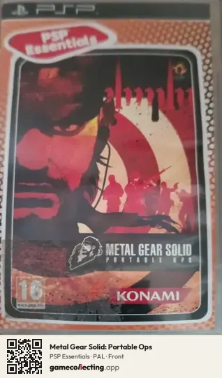 Metal Gear Solid: Portable Ops PlayStation Portable, PAL box front