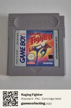 Raging Fighter Game Boy, PAL cartridge label