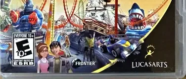 Thrillville: Off the Rails, the ESRB box on its front