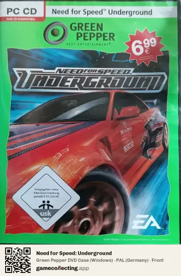 Need for Speed: Underground Computer, Germany box front