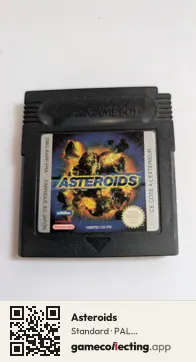 Asteroids Game Boy Color, PAL cartridge label