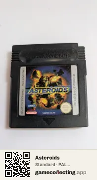 Asteroids Game Boy Color, PAL cartridge label