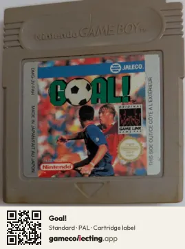 Goal! Game Boy, PAL cartridge label