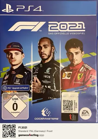 F1 2021 PlayStation 4, Germany box front