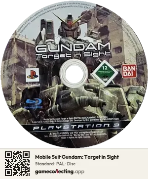 Mobile Suit Gundam: Target in Sight PlayStation 3, PAL disc