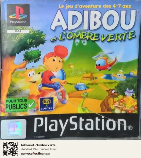 Adibou et L'Ombre Verte PlayStation, France box front