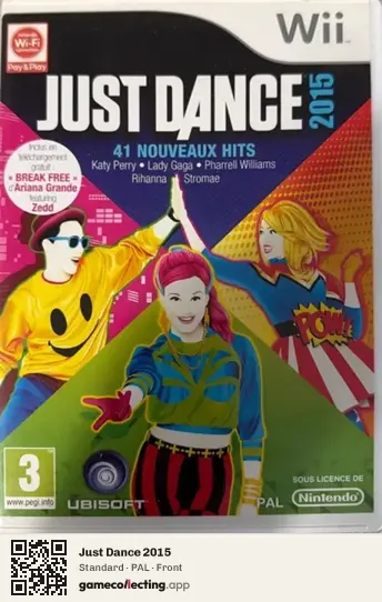 Just Dance 2015 Nintendo Wii, PAL box front
