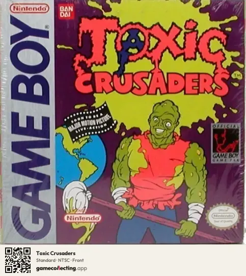 Toxic Crusaders Game Boy, NTSC box front