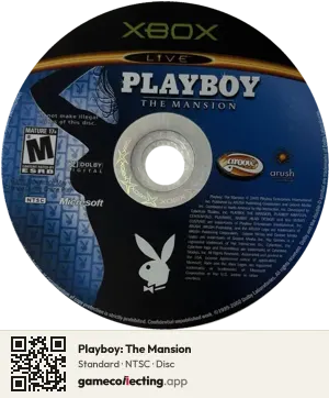 Playboy: The Mansion Xbox, NTSC disc