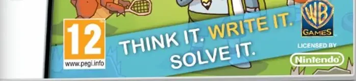 Super Scribblenauts, the PEGI square on its front