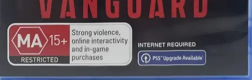 Call of Duty: Vanguard, the Australian classification mark on its front
