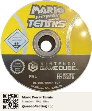 Mario Power Tennis Nintendo GameCube, PAL disc