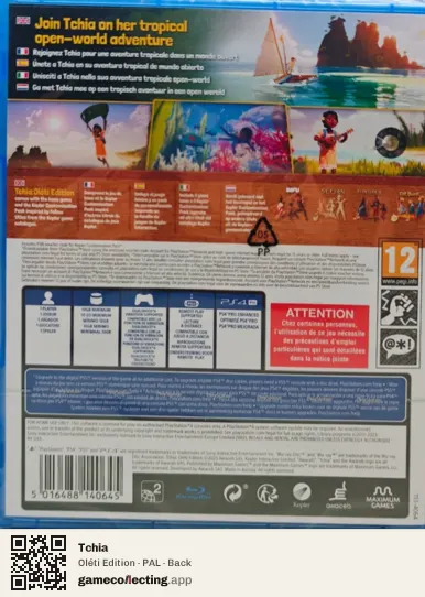 Tchia PlayStation 4, PAL box back