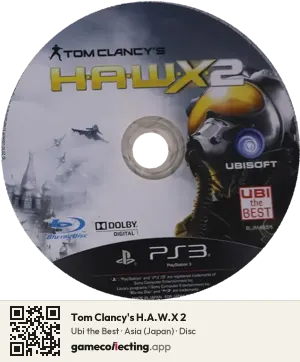 Tom Clancy's H.A.W.X 2 PlayStation 3, Asia disc