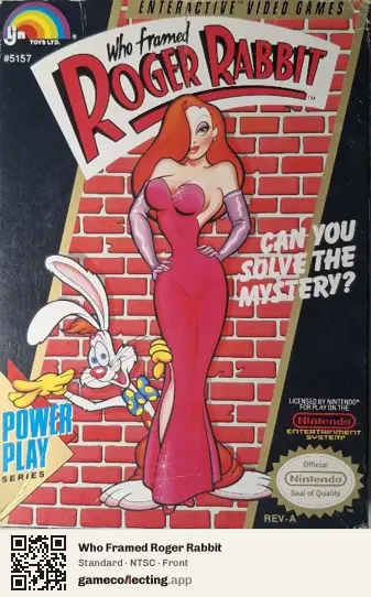 Who Framed Roger Rabbit Nintendo Entertainment System, NTSC box front