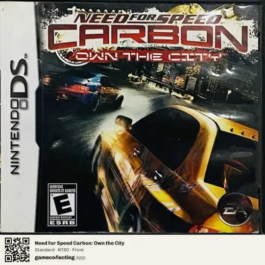 Need for Speed Carbon: Own the City Nintendo DS, NTSC box front