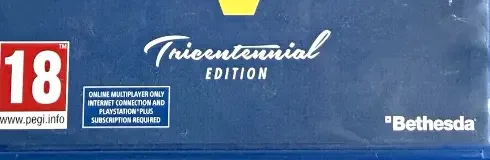 Fallout 76, the PEGI square on its front