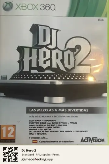 DJ Hero 2 Xbox 360, Spain box front