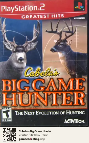 Cabela's Big Game Hunter PlayStation 2, NTSC box front