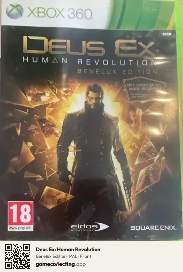 Deus Ex: Human Revolution Xbox 360, PAL box front