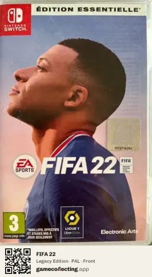 FIFA 22 Nintendo Switch, PAL box front