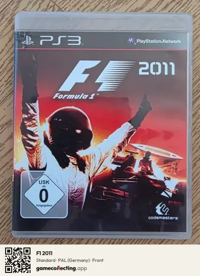 F1 2011 PlayStation 3, Germany box front