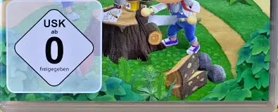 Animal Crossing: New Horizons, the USK square on its front