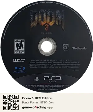 Doom 3: BFG Edition PlayStation 3, NTSC disc