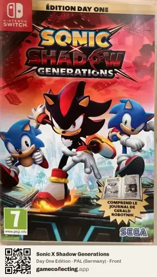 Sonic X Shadow Generations Nintendo Switch, Germany box front