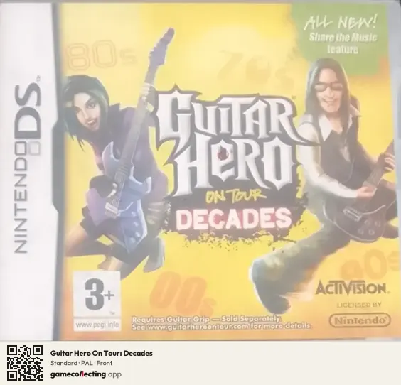 Guitar Hero On Tour: Decades Nintendo DS, PAL box front