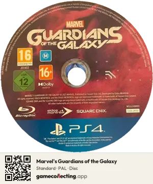 Marvel's Guardians of the Galaxy PlayStation 4, PAL disc