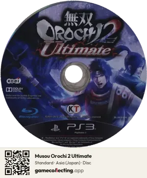Musou Orochi 2 Ultimate PlayStation 3, Asia disc