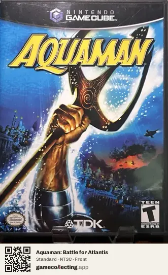 Aquaman: Battle for Atlantis Nintendo GameCube, NTSC box front
