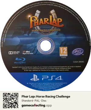 Phar Lap: Horse Racing Challenge PlayStation 4, PAL disc