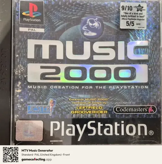 MTV Music Generator PlayStation, United Kingdom box front