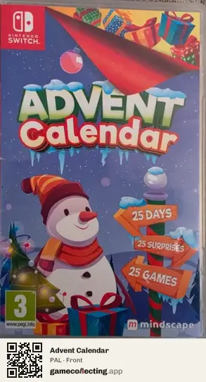 Advent Calendar Nintendo Switch, PAL box front