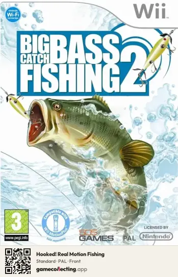 Hooked! Real Motion Fishing Nintendo Wii, PAL box front