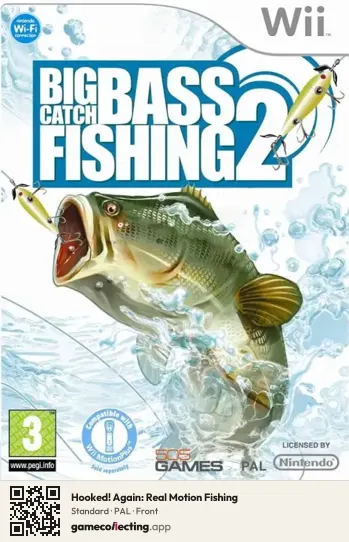Hooked! Again: Real Motion Fishing Nintendo Wii, PAL box front